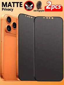 2片/套 磨砂防窥全覆盖防盗膜，适用于，防指纹、防摔、防刮花，触感细腻，不留指纹，兼容保护膜，兼容保护膜，兼容手机壳，兼容 17 Pro Max、17 Air、17、16 Pro Max、16 Pro、16 Plus、16、16 E、15 Pro Max、14 Pro Max、13 Mini、12、11、XS Max、XR、X、8、8 Plus、7、7 Plus所有系列 - 黑色 - 查看 31