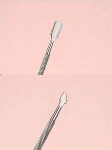 1 buc. clește/împingător de cuticule din oțel inoxidabil, îndepărtator de cuticule cu două capete/îndepărător de ojă, accesorii pentru manichiură, instrumente pentru unghii, pentru întoarcerea la școală, îngrijirea unghiilor, instrumente pentru unghii (pentru unghii artificiale)