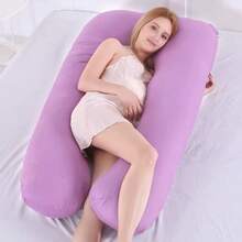 Pregnancy Body Pillow, 200 Thread Count Micropercal, 120x60cm, Ergonomic, Soft, For Bed - Rojo - Ver 4