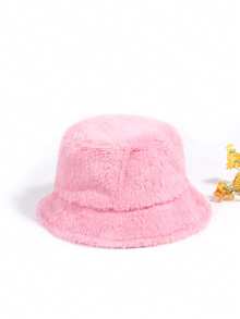 1pc Unisex Casual Soft Fuzzy Bucket Hat, Multi-Color, Warm & Versatile, Suitable For Autumn/Winter Daily Use