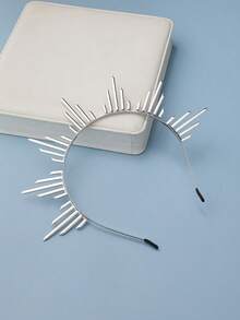 1Pc Goddess Halo Crown Headpiece - Sunburst Silver Spiked Celestial Headpiece Virgin Mary Goddess Headband Statue Of Liberty Crown Women Renaissance Costume Hair Accessories For Party - Nhiều màu - Xem 6