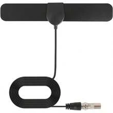 Antena para TV Digital Interior HDTV 4K Full Coaxial ,Antena de TV Digital para Interior, Alta Definición HDTV Ultra Compacta, Amplifica la Recepción de Canales - 1 - Ver 1