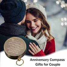Anniversary Compass Him Or Her, Unique Ideas Husband Or Wife, Men Wedding Anniversary 50th 40th 25th 20th Year Celebration, Engagement Gifts Husband Wife, 11 10 Year Anniversary