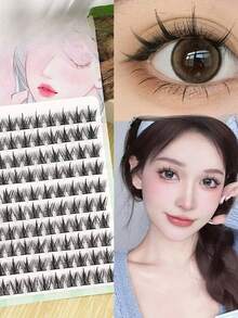 120pcs,This 120-Cluster Segmented False Eyelash Set Features A Large-Capacity Design With 12 Rows, Offering A Fluffy And Realistic Feel. This Three-Piece Set Boasts A Relaxed, Effortless Style And Is Suitable For Eyelash Lengthening. Made With Ultra-Fine Black Bands, It's Perfect For Everyday Wear, Portable, Reusable, And Comfortable Without Irritation. Other Names For This Product Include: Clustered False Eyelashes, Single-Cluster False Eyelashes, Segmented False Eyelashes, False Eyelashes, And Simulated Eyelashes. - màu đen - Xem 1