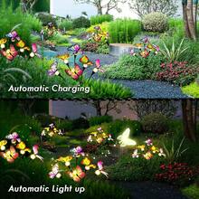 1个/2个太阳能蝴蝶萤火虫灯，圣诞太阳能LED蝴蝶球灯/花萤火虫灯 - 发光户外花园灯，节日装饰，适用于户外庭院、花园、草坪和路径照明，氛围灯，圣诞庭院装饰灯，耐用塑料结构，独特设计，防风雨设计，家庭园艺爱好者的选择 - 彩色 - 查看 7