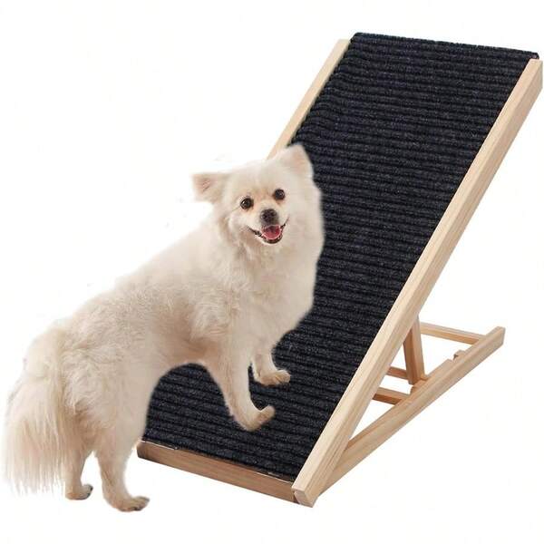 Folding Portable Wood Pet Ramp For Small And Older AnimalsLightweight Dog Car Ramps For SUV Bed Couch Small
