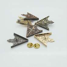 2 chiếc ghim cài áo hình tam giác rỗng cổ điển, kẹp cổ áo sơ mi, phụ kiện dành cho nữ - Nhiều màu - Xem 5