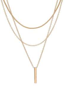 1pc Bohemian Style Long Pendant Necklace For Women - Yellow Gold - View 3