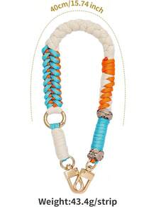 Colourful Keychain Wristlet For Women Cute Woven Wrist Key Lanyard Strap For Car Keys Handbag Denim JeansChristmas - C - View 6