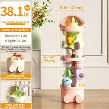 Förvaringshink för dockor, alla hjärtans dag, lyxig presentask, genomskinlig söt förvaringslåda, förvaringslåda för leksaksdockor, dammtät förvaringshink, tvättkorg