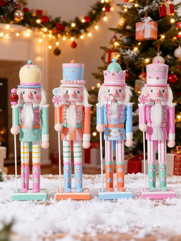 1pc, 30cm Christmas Nutcracker Figurine, Wooden Soldier Desktop Decor, Christmas Decoration, Home Decor Christmas Decorations Room Decor Winter