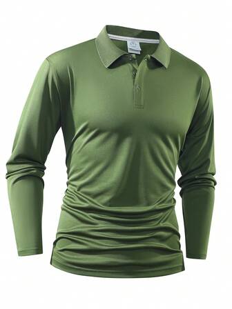 Men's Fall Long - Sleeve Polo For 3 Scenarios | Casual Business Golf Daily Wear
