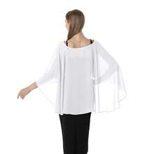 Capelets For Women Chiffon Cape Shawls And Wraps For Evening Dress Wedding Capes Cover Up,Ivory - Ivory - View 6