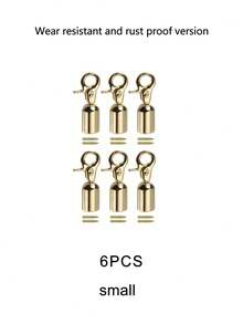 4/6件套金属旋转钩扣套装 - 金银色旋转龙虾扣，适用于包袋制作、编织绳连接、手提包提手、钥匙链、挂绳、珠宝制作、DIY缝纫配件、可拆卸纽扣，适用于手提包、背包、斜挎包肩带、皮革工艺品、时尚配饰，是DIY爱好者、手工艺者、设计师和业余项目的理想之选 - 彩色 - 查看 24