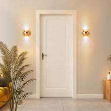 Luz de pared LED con sensor inteligente, lámpara de pared con sensor de movimiento interior, luz de pared LED inalámbrica, lámpara de pared, luz nocturna con batería, diseño adhesivo, giratoria, portátil, fácil de instalar, temperatura de color y brillo ajustables - Multicolor - Ver 4