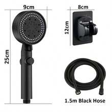 3pcs High Pressure Shower Head Set, Includes Bracket And Hose, 5 Spray Patterns, Bathroom Shower Head, Shower Sprayer, 5-Piece Bathroom Accessories - Shower Head Set - Multicolor - View 11