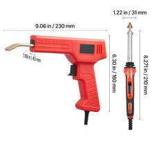 Kit de soldador de plástico de 100 W, pistola para soldar plástico y soldador, 1000 grapas y 60 varillas - Rojo - Ver 10