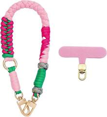 Colourful Keychain Wristlet For Women Cute Woven Wrist Key Lanyard Strap For Car Keys Handbag Denim JeansChristmas - C - View 1