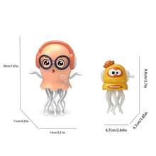 会爬行、会发光、会发声的电动水母玩具，带LED灯和音乐的水母触手探险家，自动避障，理想的圣诞礼物 - 彩色 - 查看 4