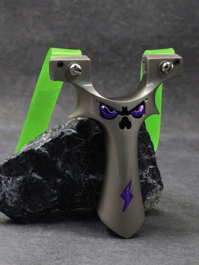 1 Set Outdoor Hunting Gear Alloy Slingshot, Includes 3 Replacement Rubber Bands And Silicone Target, Suitable For Outdoor Hunting, Shooting Practice, Party Games, Fun Competitions, Great Gift For Family And Friends