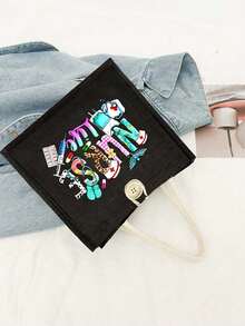 Conjunto de sacolas temáticas para enfermeiros, sacola de compras com estampa médica e bolsa organizadora combinando, projetada para profissionais da saúde, ideal para transportar suprimentos médicos, itens essenciais e presentes. Adequada para enfermeiros, equipe médica e entusiastas da área da saúde, perfeita para o dia a dia, visitas ao hospital e para presentear pessoas queridas, adicionando um toque de estilo ao seu visual. Design durável com estampas temáticas de enfermagem em destaque, um presente ideal para o Natal e Ano Novo. - Multicolorido - Ver 4