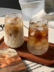 1 cană de cafea din sticlă cu capacitate mare, cană Latte Art de înaltă calitate, cană inovatoare groasă pentru băuturi reci, Crăciun, Anul Nou, Ramadan - Multicolor - Vizualizare 5