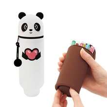 Carcasă pentru stilouri cu suport pentru stilouri, organizator transparent din PVC, pentru rechizite școlare și de birou