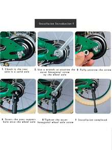1 件 16 英寸山地自行车架，带内置支架和侧支架 - 彩色 - 查看 3