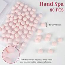 GSYY Manicure A Balls 8oz -Rose Soak Balls Sturng Table Cuticle Soften Bbas Efervescentes Para Pedicure A Nail Supplies Tools For Hand Soak Pedicure Soak Nail Care Nail Salon 80count - Beige - View 2