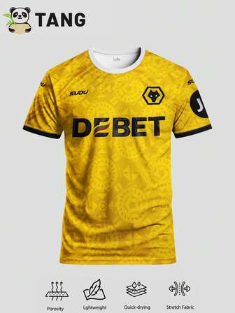 ウルブズ 25/26 ホーム メンズ フットボールジャージー & クルーネック スポーツトップ、試合、フットボールトレーニング、カジュアル、休暇着、ギフトに適しています