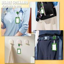 St.Patrick's Day Clover Print Lanyards For ID Badges, Green Leaf ID Badge Holder With Lanyard Retractable Badge Holder/Reel Lanyard, Teacher Student Office Gifts,CloverShamrock - 三葉草 - 查看 7