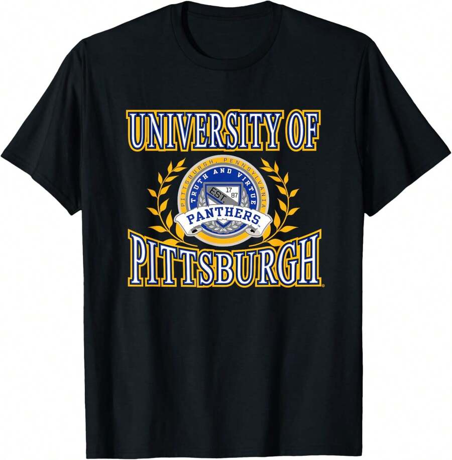 Pittsburgh Panthers Laurels T-Shirt - Black - View 1