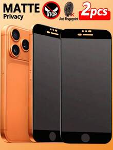2片/套 磨砂防窥全覆盖防盗膜，适用于，防指纹、防摔、防刮花，触感细腻，不留指纹，兼容保护膜，兼容保护膜，兼容手机壳，兼容 17 Pro Max、17 Air、17、16 Pro Max、16 Pro、16 Plus、16、16 E、15 Pro Max、14 Pro Max、13 Mini、12、11、XS Max、XR、X、8、8 Plus、7、7 Plus所有系列 - 黑色 - 查看 39