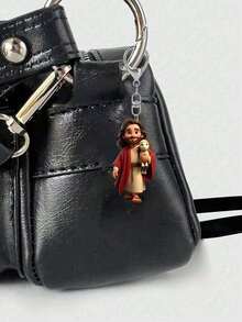 2D Acrylic Religious Keychain, Faith Themed Acrylic Keyring, Religious Figure Bag Charm, Spiritual Lamb Keychain, Flat Acrylic Keychain, Beautifully Designed, Figure Holding Lamb, Adds Meaningful And Fashionable Touch To Keys, Bags Or Backpacks - Multicolor - View 5