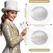 Barelove Black Top Hats Magician Victorian Dress Up Crazy Top Dance Sequence Top Hat Christmas Costume For Men Women Unisex - ColorE - 查看 2