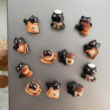 Nam châm tủ lạnh hình mèo đen dễ thương, 3D bằng nhựa, có nam châm mạnh, thích hợp để trang trí tủ lạnh, tủ đựng đồ, bàn làm việc văn phòng. - Nhiều màu - Xem 2