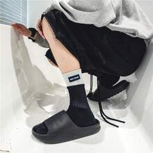 Popular EVA Outdoor Casual Couple Slippers, Simple Versatile Men's Sandals - Black - View 7