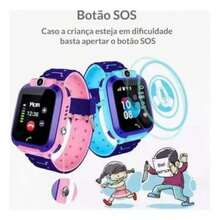 Smartwatch Microwear Infantil Howear Hw C2 Camera Chip GPS SOS A Prova De Água And Electron presente dia das criança - Preto - Visão 4