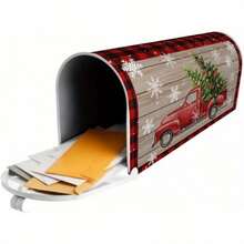1pc Fabric Printed Mailbox Cover - Mailbox Sleeve & Decorative Mailbox Protective Cover
