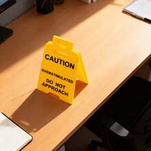 1/3 biển báo để bàn in 3D hài hước, Cảnh báo: Kích thích quá mức, trang trí bàn làm việc văn phòng, màu sắc sống động, tránh kích thích quá mức, biển báo để bàn bằng nhựa hiện đại, quà tặng văn phòng vui nhộn phù hợp cho đồng nghiệp, nhân viên và cấp trên, nhà và nơi làm việc, phụ kiện bàn làm việc. - Nhiều màu - Xem 7