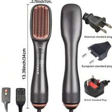 3-In-1 Hot Air Brush, Comb, Hair Dryer, Straightener, Quick Curler, Electric Straightener, Electric Hair Dryer, 3-In-1 Hot Air Brush, Hair Brush, Styling Brush, Blow Dry Brush, Hair Straightener, Curler, Slouchy Curler, Leak-Proof Design, Straighten Hair - EU C Type Plug(220-240V) - View 8