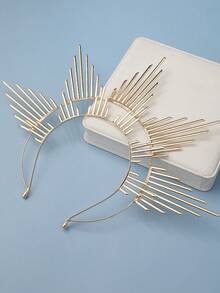 1Pc Gorgeous Sun Goddess Halo Crown - Sunburst Gold Spiked Celestial Headpiece Virgin Mary Goddess Headband Golden Headwear Women Renaissance Cosplay Costume Hair Accessories For Masquerade Party - Nhiều màu - Xem 5