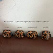 Niche Retro Amber Brown Leopard Print Pro 2 Earphone Case, Apple 4th Gen Protective Cover, Silicone, Fashionable, With Protective Film (Please Peel Off Before Use) - Amber Patterns - View 5