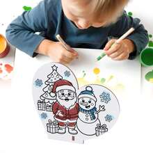 Enfeites Natalino para Colorir em MDF – Papai Noel e Presépio – Várias Quantidades - 50 unidades - Visão 6