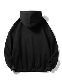 Men's Gothic Hoodie - I AM DEVIL's WORK Pullover Sweatshirt With Red Graphic, Stretchy Polyester Blend Fleece, Kangaroo Pocket Streetwear Heavy Metal Concerts & Everyday Edgy Outfits, Style, Statement Design, Comfortable Material, Fashion K8IK - Mặc định - Xem 2