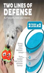 Outward Hound Tough Skinz Durable Squeaky Dog Toy With Two Tough Layers, Watermelon, Red, Medium - MàuC - Xem 2