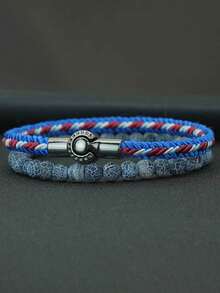 diffone 2 Pcs/Set Handmade 6mm Stone Beads Bracelet Magnetic Rope Couple Bracelet For Men Wristband Jewelry - Men's Bracelet Set - View 5