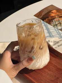 1 cană de cafea din sticlă cu capacitate mare, cană Latte Art de înaltă calitate, cană inovatoare groasă pentru băuturi reci, Crăciun, Anul Nou, Ramadan - Multicolor - Vizualizare 7