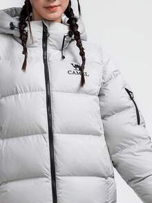 CAMEL CROWN Outdoor Down Jacket, Autumn/Winter Unisex, Detachable Sleeves, Waterproof, High Loft Insulation, Thick Outerwear - Space Gray - View 2