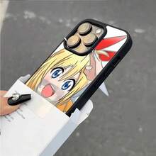 Funda de teléfono con patrón de chica anime para iPhone 16, linda XR Premium 15PRO, funda anti-caída 14, funda estética 11PRO, fundas transparentes 12, funda con borde esmerilado XS, funda de carga inalámbrica magnética 13MINI, funda a prueba de golpes 16PROMAX/11PROMAX/15PLUS/16PRO/14PLUS/13/14PROMAX/12PRO/15PROMAX/15/12PROMAX/16/13PRO/16PLUS/13PROMAX/14PRO/XSMAX/12MINI - Negro - Ver 12